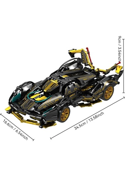 1200 Parça 1:14 Buıldıng Bloks Spor Araba Yapı Blokları Seti 3D Montaj Modeli Kiti, Gençler & Yetişkinler Için Mükemmel Hediye 14+ Yaş fiyatları