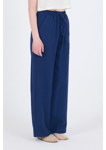 Laci Keten Görünümlü %100 Pamuk Cepli Bol Paça Pantolon 8054A indirimleri