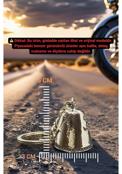 Çelik Motor Şans Çanı Guardian Bell Her Zaman Yanındayım Model Anahtarlıklı Motosiklet Luck Bell modelleri