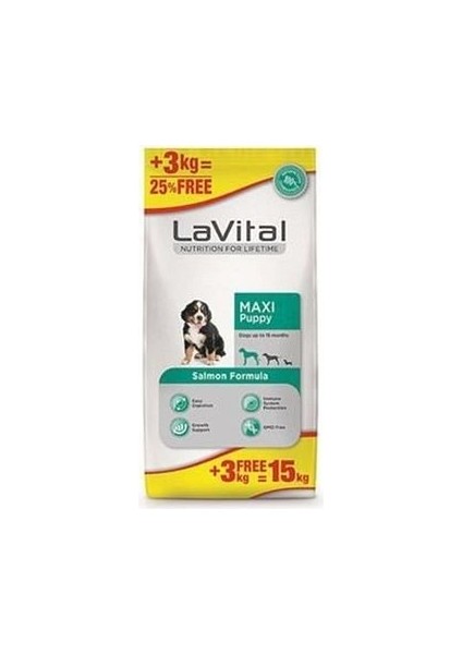 Lavital Maxi Puppy Somonlu Yavru Köpek Maması 15KG.