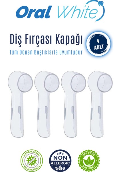 Diş Fırçası Kapağı 4 Adet