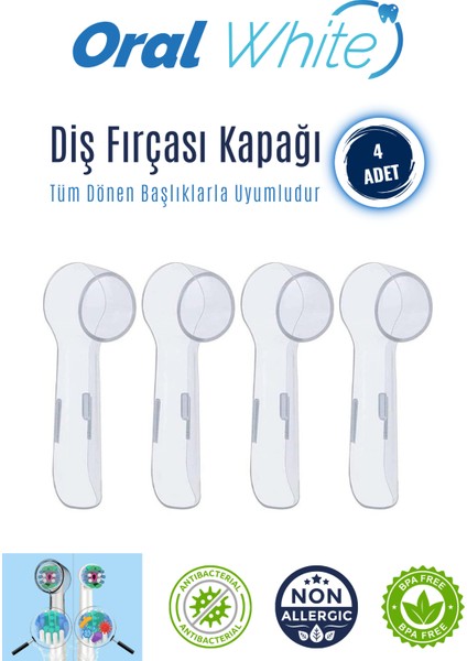 Diş Fırçası Kapağı 4 Adet