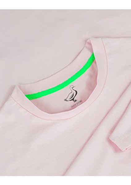 Structura Mortis | Pembe Renk Baskılı Crop | Oversize indirimleri