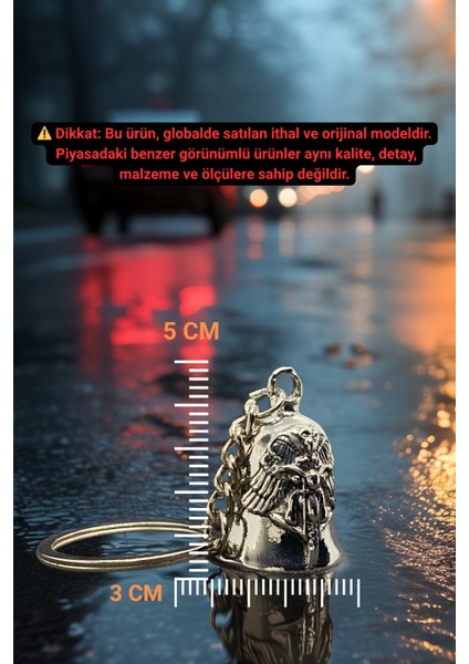 Çelik Anahtarlık Şans Çanı Guardian Bell Koruyucu Melek Model Koruyucu Çelik Motosiklet Luck Bell modelleri
