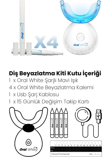 Professional Series 7100 Şarjlı Diş Beyazlatma Kiti (32 LED + 4 Kalem)