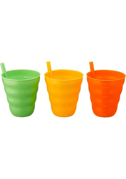 Pipetli Bardak 3lü