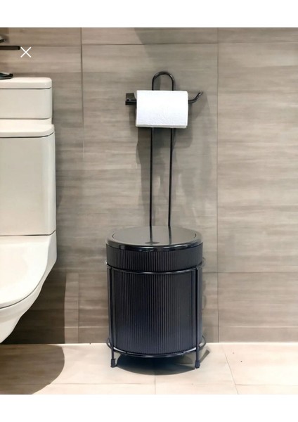 Kovalı Tuvalet Kağıtlığı, Çöp Kovalı Tuvalet Kağıdı Askısı, Banyo Çöp Kovası, Tuvalet Kağıdı Asma Apt fiyatları