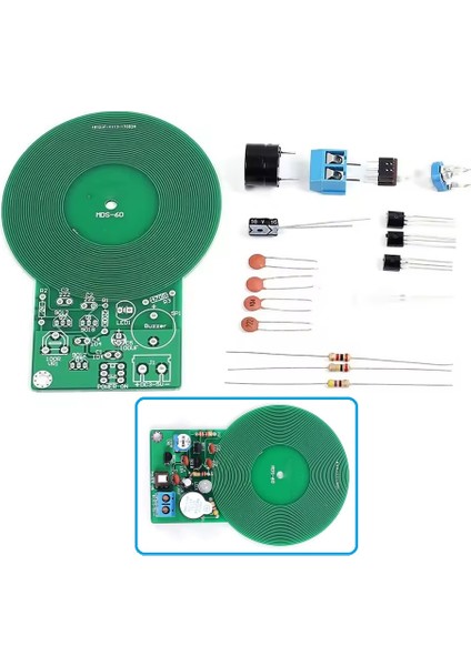 Dc 3-5V Metal Dedektör 60MM Temassız Sensör Hobi Devresi Dıy Lehimleme Kiti - Demonte(Montesiz)