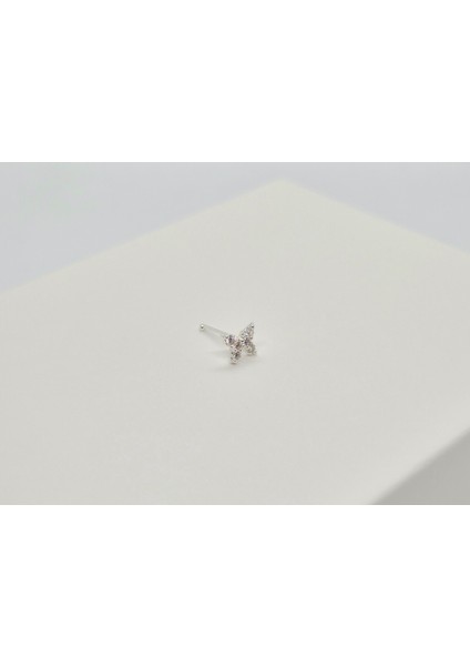 925 Ayar Gümüş Zirkon Taşlı '' Kelebek '' Hızma ( En: 5 mm Boy: 5 mm ) modelleri