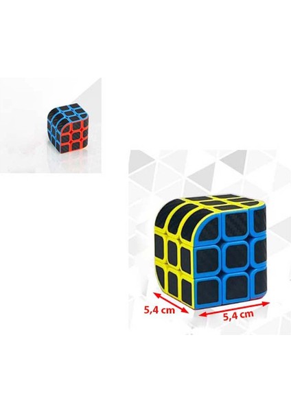 Oval Kenarlı Zeka Küpü Küçük Rubik Küp Sabır Küpü (1 Adet) (Ebat: 5,4 cm x 5,4 Cm)