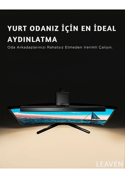 50CM Göz Koruyucu Pc Laptop Monitör Lambası- USB Bağlantılı 3 Farklı Tonda Aydınlatma modelleri