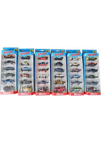 Nessiworld ZQ11316-VARDEM Kartela 1:64 Metal 6 Parça Araba Seti