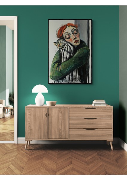Çerçeveli Tablo Modern Sanat Eseri Ekspresyonist Tarz
