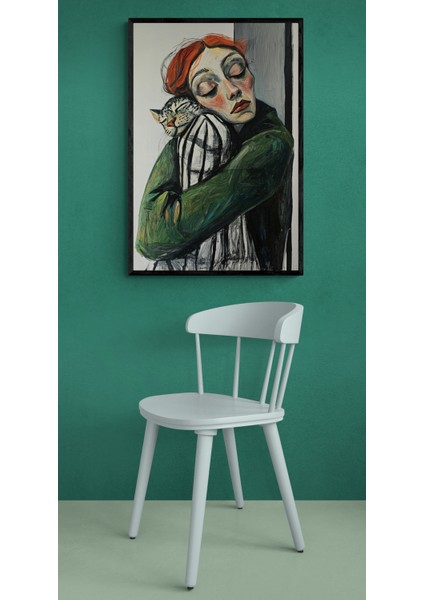Çerçeveli Tablo Modern Sanat Eseri Ekspresyonist Tarz