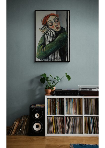 Çerçeveli Tablo Modern Sanat Eseri Ekspresyonist Tarz