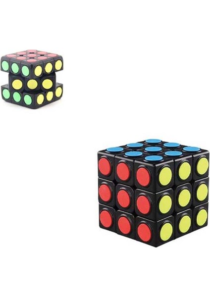 Boncuklu Zeka Küpü Küçük Rubik Küp Sabır Küpü (1 Adet) (Ebat: 5,5 cm x 5,5 Cm)