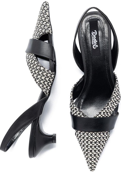 120 Kadın Hasır Örgülü Arkası Açık Sivri Burun Topuklu Ayakkabı fırsatları