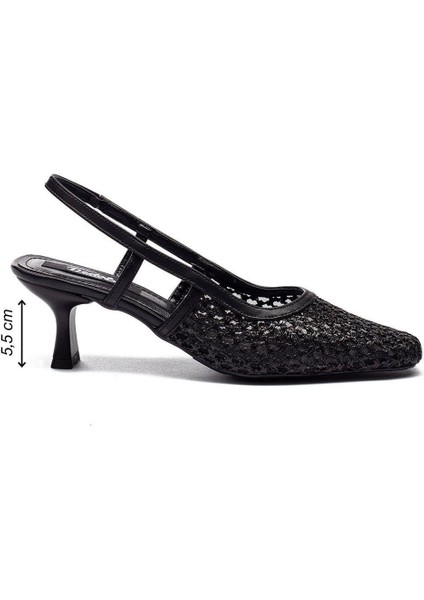 Kadın Hasır Örme Kısa Topuklu Kare Burun Günlük Ayakkabı 1025 fırsatları