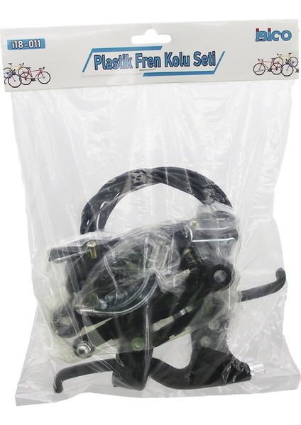 Plastik Bisiklet Fren Takımı Set 2pcs Fren Kolu - 1pcs Fren Teli - 4pcs Fren Mekanizma - Pabuç (5064)