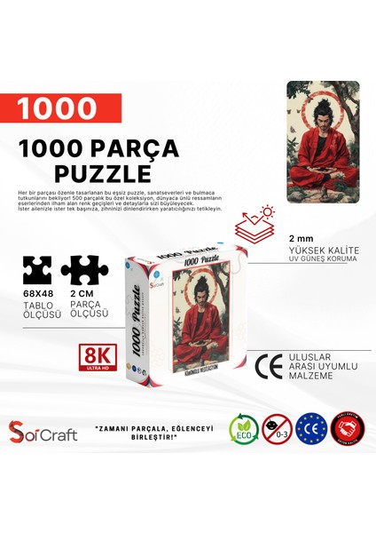 1000 Parça Puzzle Kimonolu Asya Meditasyon