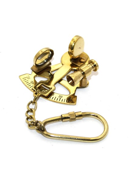 Pirinç Sekstant Anahtarlık