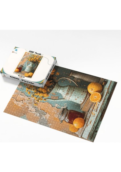1000 Parça Puzzle Mint Yeşili Vintage Vazo modelleri