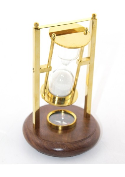 Pirinç Pusulalı Kum Saati Model 2