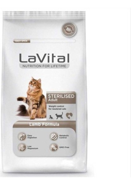 Steril Kuzu Etli Kısırlaştırılmış Kedi Maması 12 kg