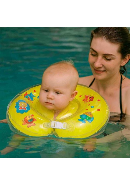 Bebek Boyun Simidi |3-6 Yaş Emniyet Kemerli Boncuklu Balık Desenli Renkli Şişme Simit modelleri