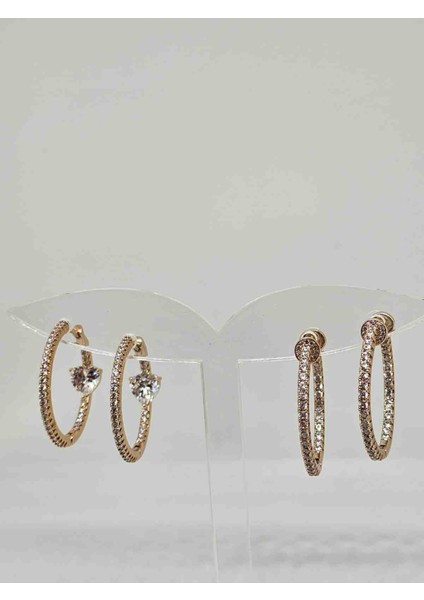 Zirkon Taş Detaylı Kadın Çelik Küpe fiyatları