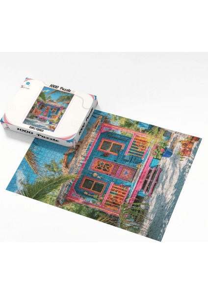 1000 Parça Puzzle Renkli Veranda modelleri