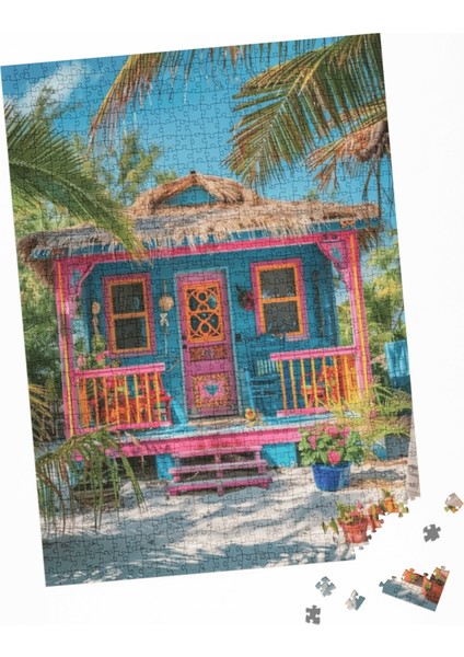 1000 Parça Puzzle Renkli Veranda fırsatları