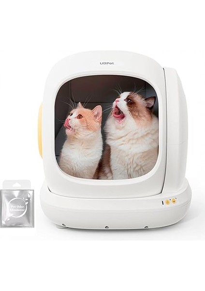 C20 Akıllı Kedi Tuvaleti, Mobil Uygulama Kontrollü, Otomatik Temizleme, Çift Deodorant Sistemi, 38DB Sessiz, Ağırlık Sensörlü, Koku Hediyeli