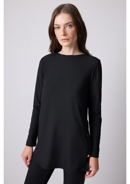 Fitilli Örme Tunik Pantolon Takım