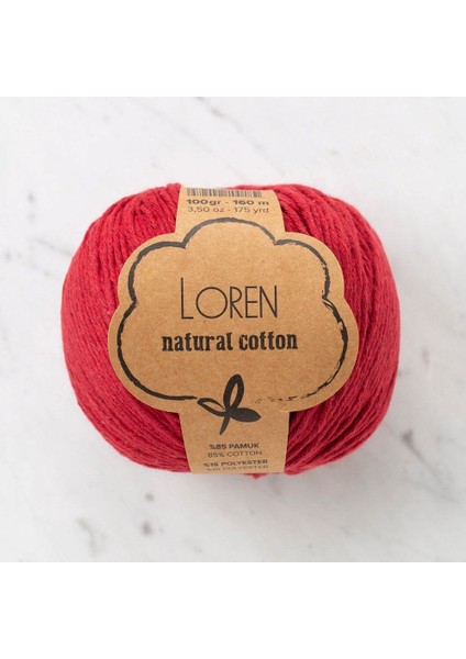 Natural Cotton Vişne Çürüğü El Örgü Ipi - R099 - 33912