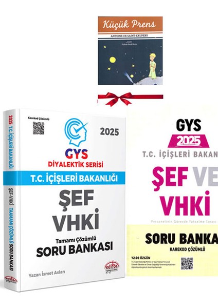 2025 Editör Gys Içişleri Bakanlığı Şef ve Vhki Görevde Yükselme Sınavı Soru Bankası Seti