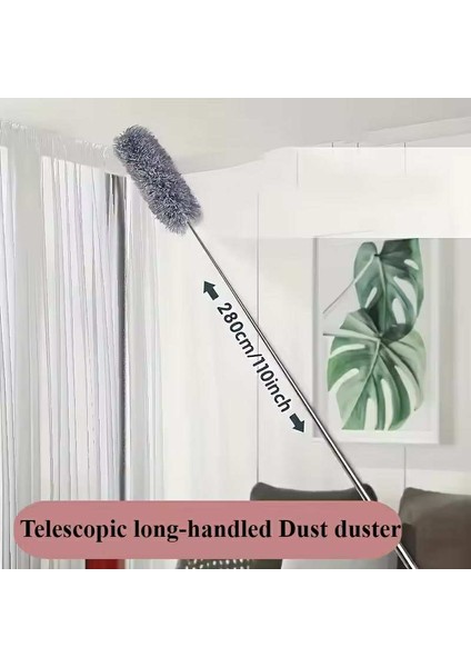 Teleskopik Esnek ve Kullanışlı Toz Alma Aparatı 2. 80 Metre Ulaşılmayan Yüzeyler Için Ideal