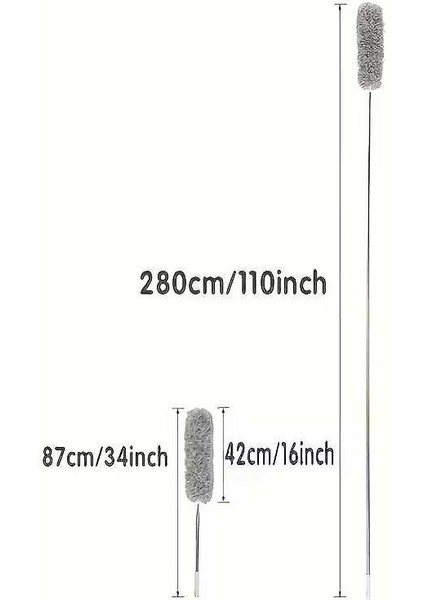 Teleskopik Esnek ve Kullanışlı Toz Alma Aparatı 2. 80 Metre Ulaşılmayan Yüzeyler Için Ideal indirimleri