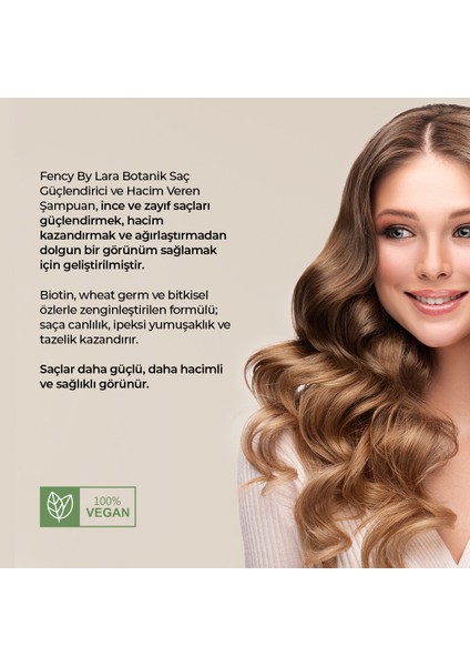 BY LARA BOTANİK SAÇ GÜÇLENDİRİCİ & HACİM VEREN ŞAMPUAN