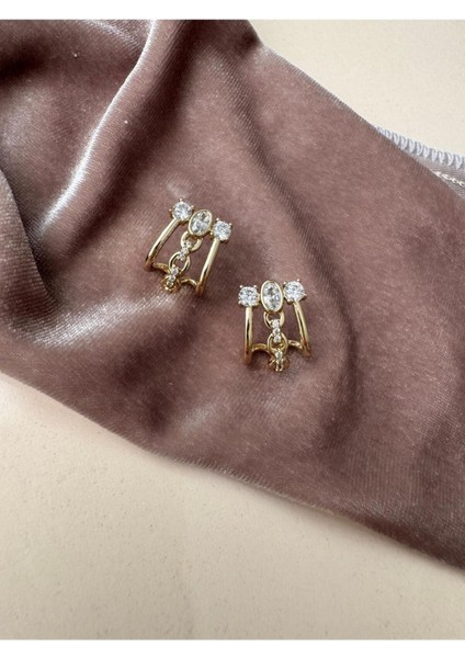 Xupıng Çelik Kararmaz Gold Küpe modelleri