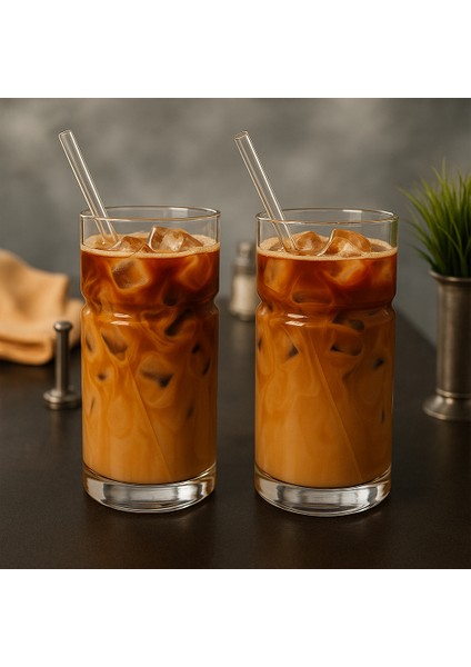 2'li Pipetli Kum Saati Stil Bardak | Kahve ve Sunum Bardağı Borosilikat Bardak modelleri