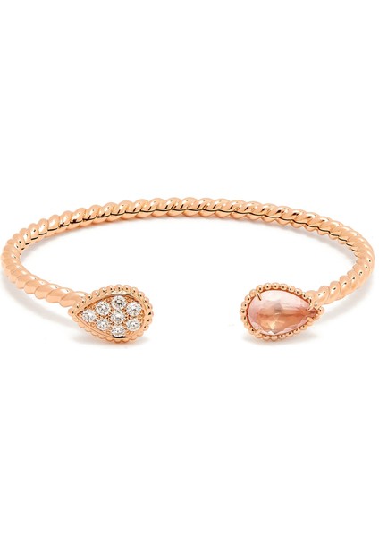 Zarif Rhodolite Garnet Yüzük, 18K Pembe Altın