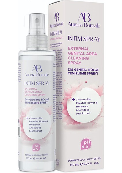 Aurora Boreale Intim Dış Genital Bölge Temizleme Spreyi 150 ml