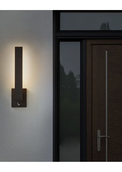 Siyah LED Dış Mekan Duvar Apliği, Hareket Sensörlü, Modern ve IP44 Korumalı fiyatları