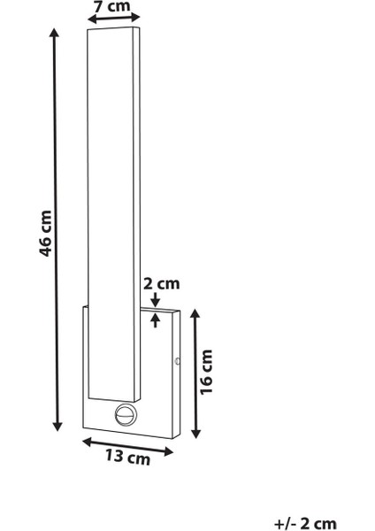 Siyah LED Dış Mekan Duvar Apliği, Hareket Sensörlü, Modern ve IP44 Korumalı fırsatları