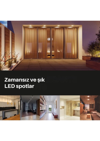 Simpledım Ayarlanabilir Gömme LED Spot Lamba Sıcak Beyaz, Dimlenebilir