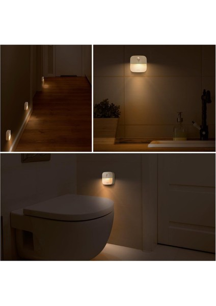 Lumi 3’lü LED Gece Lambası Hareket Sensörlü, Otomatik Açma/kapama, Sıcak Beyaz Işık fiyatları