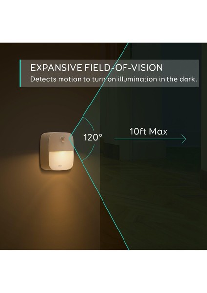 Lumi 3’lü LED Gece Lambası Hareket Sensörlü, Otomatik Açma/kapama, Sıcak Beyaz Işık modelleri