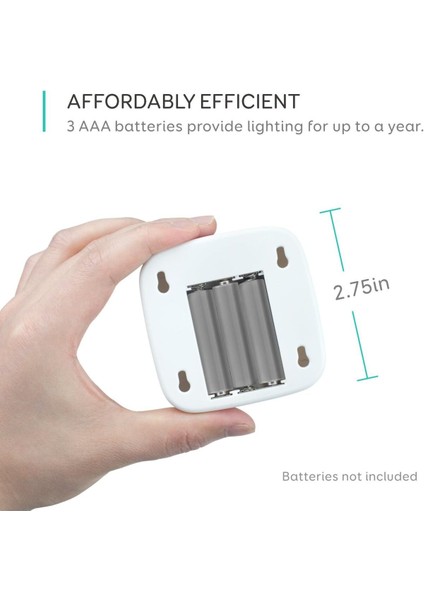 Lumi 3’lü LED Gece Lambası Hareket Sensörlü, Otomatik Açma/kapama, Sıcak Beyaz Işık indirimleri