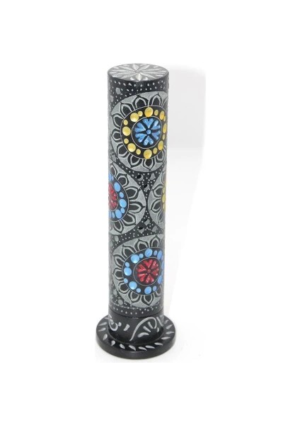 Obsidian Taşı Işlemeli Kule Tütsülük Model 6